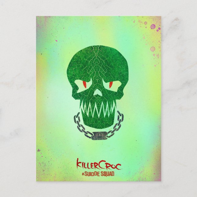 Carte Postale Équipe de suicide | Icône Tête Croc de tueur (Devant)