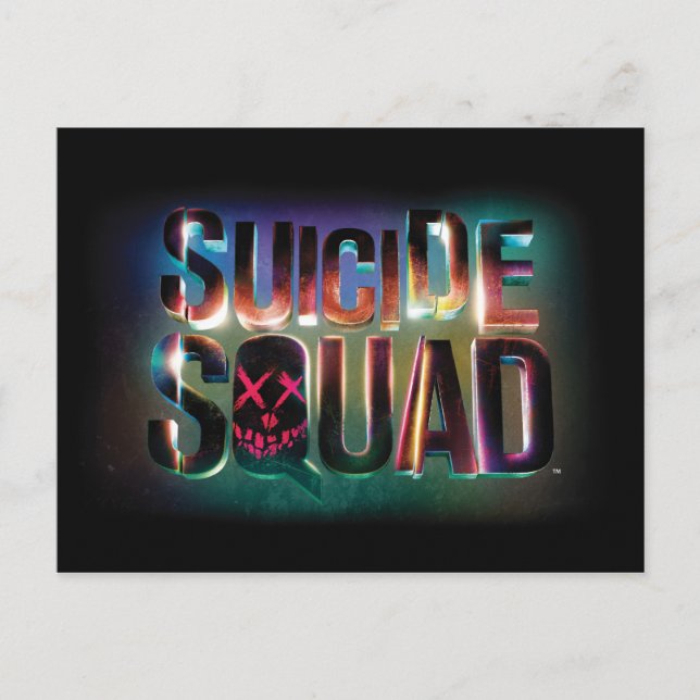 Carte Postale Équipe de suicide | Logo couleur brillant (Devant)