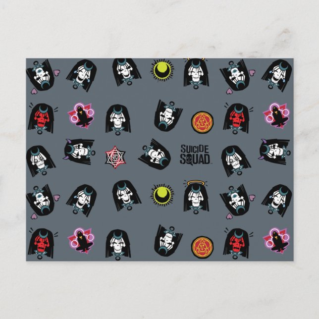Carte Postale Équipe de suicide | Motif Emoji Enchantress (Devant)