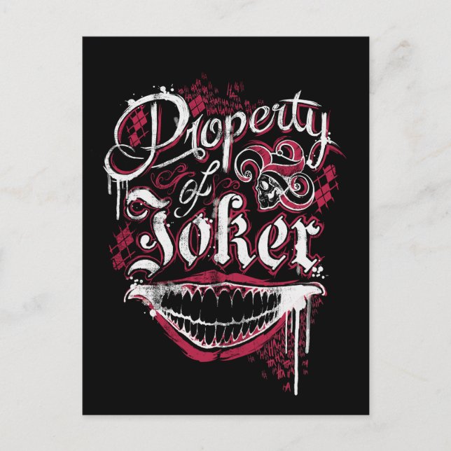 Carte Postale Équipe de suicide | Propriété de Joker (Devant)