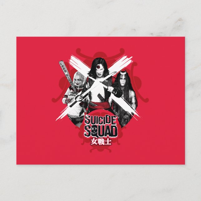 Carte Postale Équipe de suicide | Squad Girls "Female Warrior" (Devant)