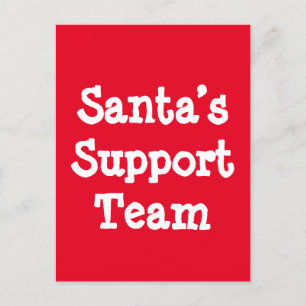 Carte Postale Équipe de support père Noël