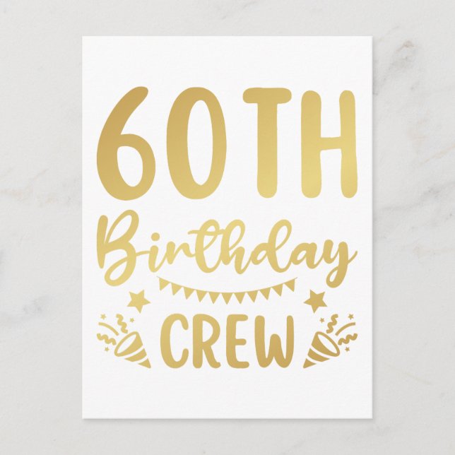 Carte Postale Équipe des 60 ans Crew Fête des 60 ans (Devant)