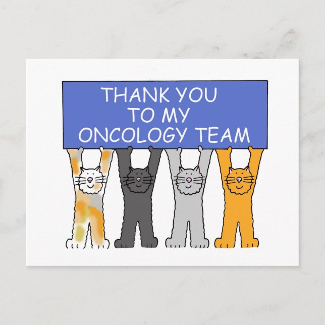 Carte Postale Équipe d'oncologie Merci (Devant)