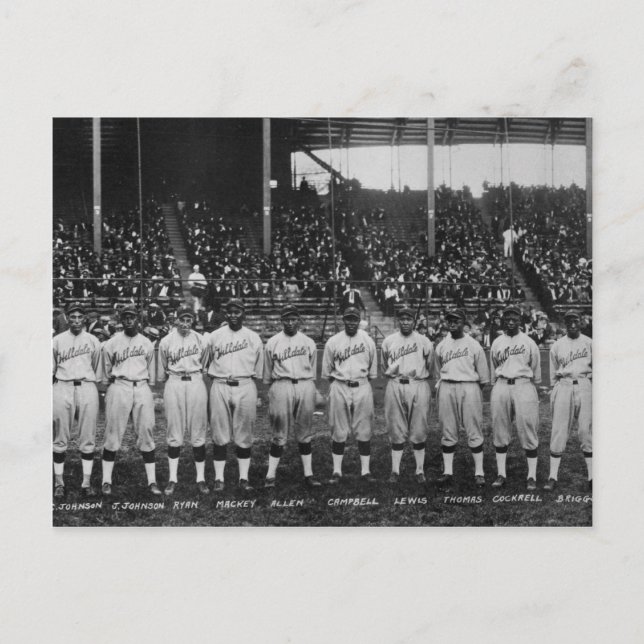 Carte Postale Équipe du Hilldale Club de baseball Colour World S (Devant)