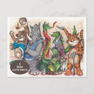 Carte Postale Équipe du livre "A Bear With Pants"
