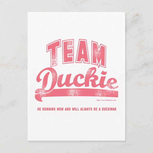 Carte Postale Équipe Duckie (Devant)