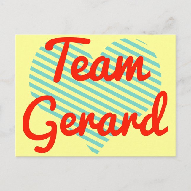 Carte Postale Équipe Gerard (Devant)