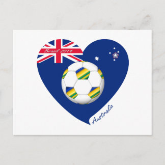 Carte Postale Équipe Gold & Green Soccer. Fútbol de "AUSTRALIA"