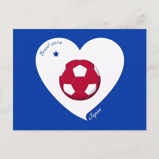 Carte Postale Équipe nationale japonaise de football Japon 2014  (Devant)