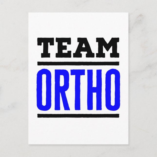 Carte Postale Équipe Ortho Orthopédique Orthopédique Infirmière (Devant)