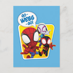 Carte Postale Équipe Spidey : Go-Webs-Go!