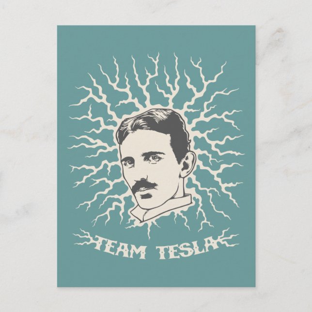 Carte Postale Équipe Tesla (Devant)