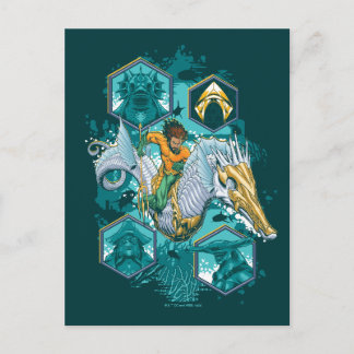 Carte Postale Équitation Aquaman À Cheval Dans Les Royaumes