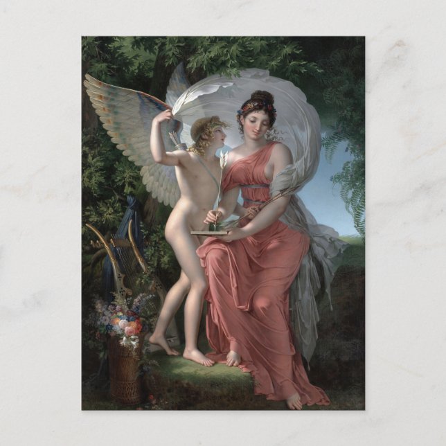 Carte Postale Erato Muse de poésie lyrique de Charles Meynier (Devant)