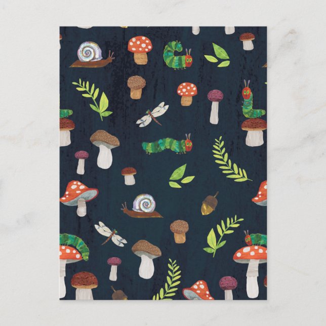 Carte Postale Eric Carle | Motif Bugs et Champignons (Devant)