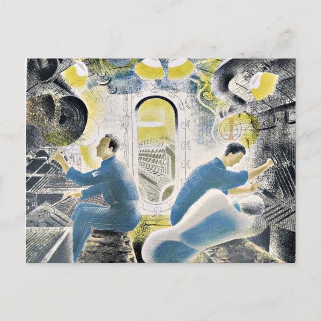 Carte Postale Eric Ravilien, Contrôles De Travail Sous L'Immerge (Devant)