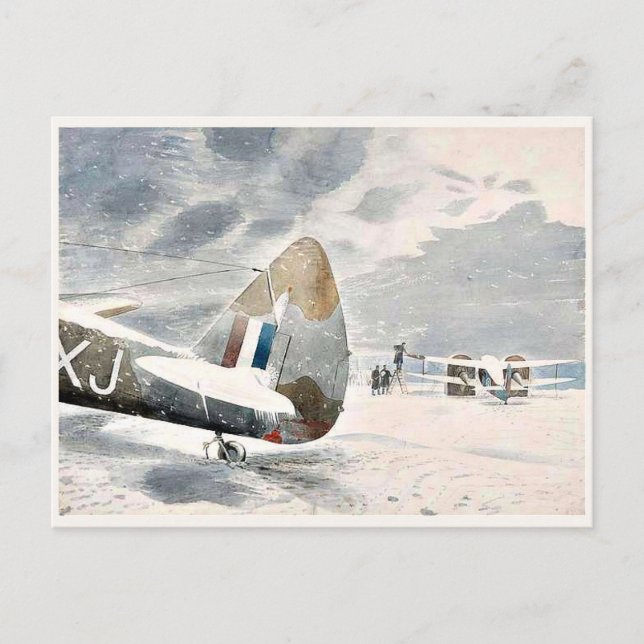 Carte Postale Eric Ravilious, Aéronef De Dégivrage (Devant)