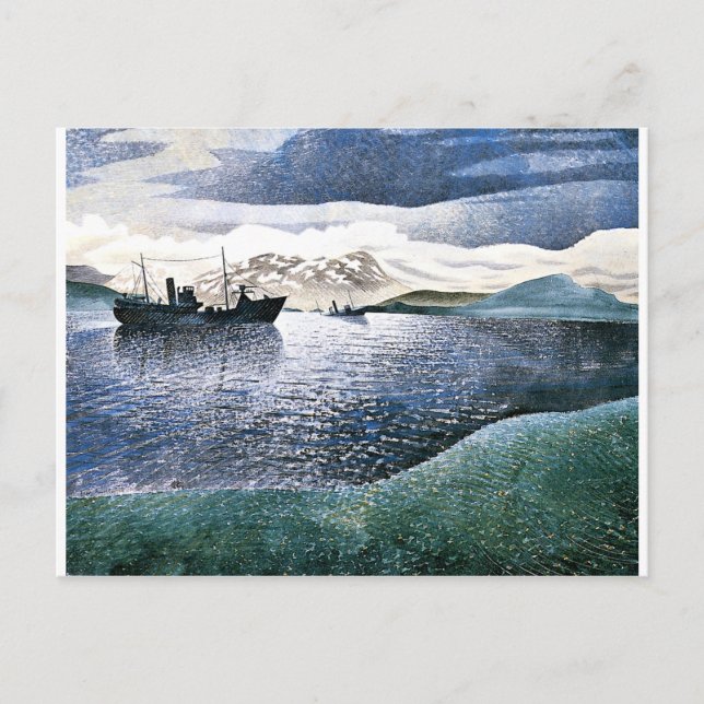 Carte Postale Eric Ravilious - Norvège, art du réalisme magique (Devant)