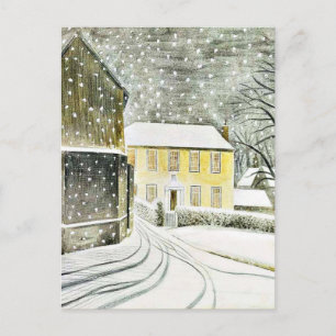 Carte Postale Eric Ravilious - Route de Hallstead sous la neige,