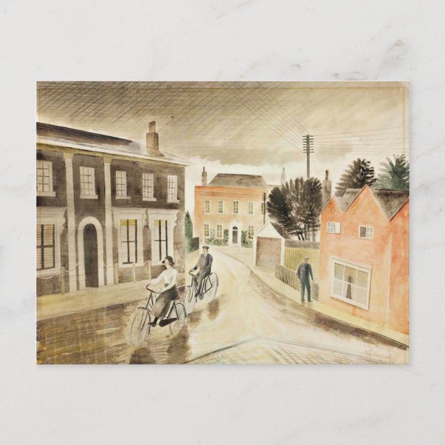 Carte Postale Eric Ravilious - Village Street, fine art (Devant)