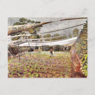 Carte Postale Eric Ravilit art, Filets de fraises