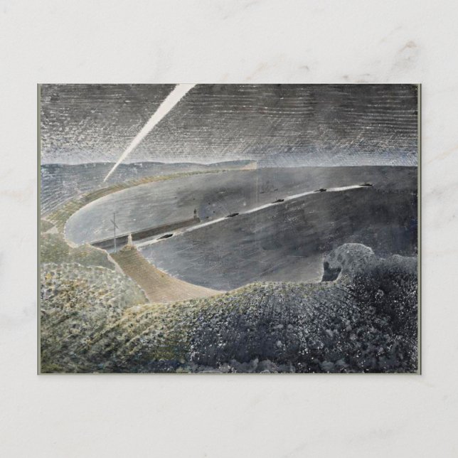 Carte Postale Eric Ravilit art, Les défenses côtières (Devant)