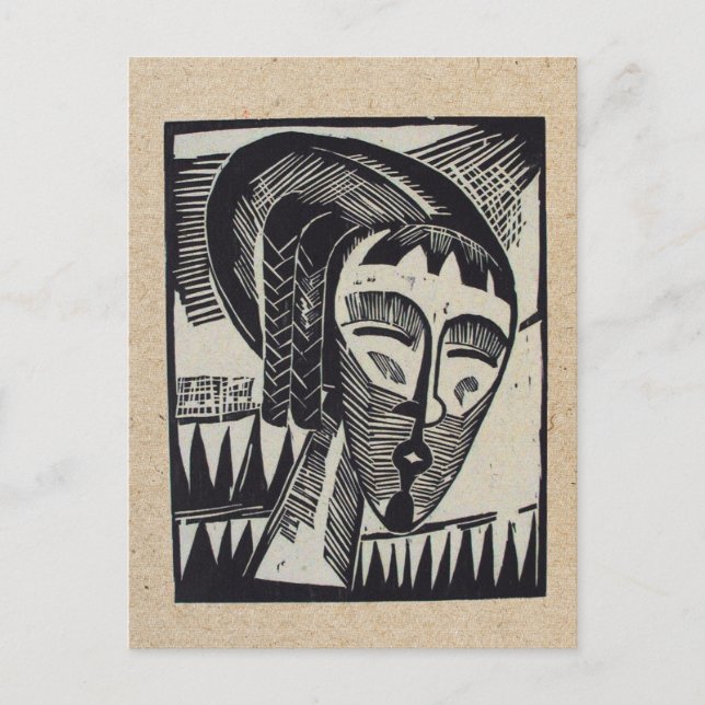 Carte Postale Erich woodcut post card (Devant)