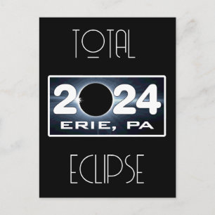 Carte Postale Erie Pennsylvania Eclipse Avril 2024 Total Solaire
