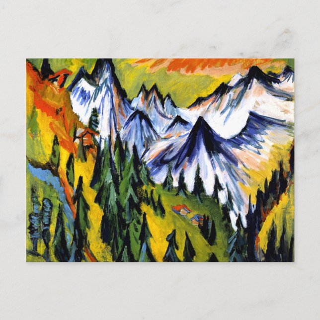 Carte Postale Ernst Kirchner - Berggipfel (Devant)