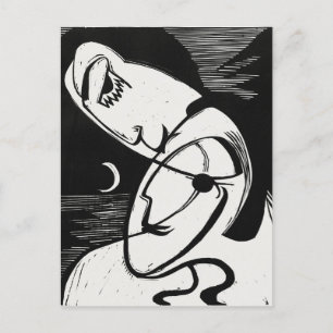Carte Postale Ernst L. Kirchner - Art moderne noir et blanc élég