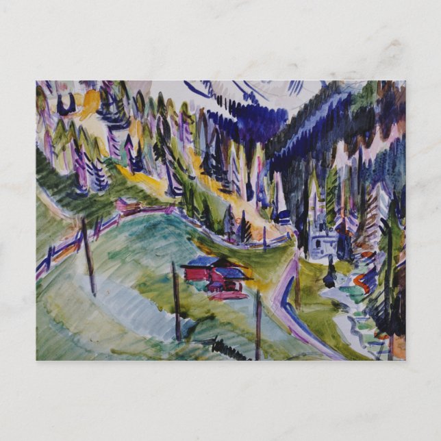 Carte Postale Ernst Ludwig Kirchner - Paysage de montagne (Devant)