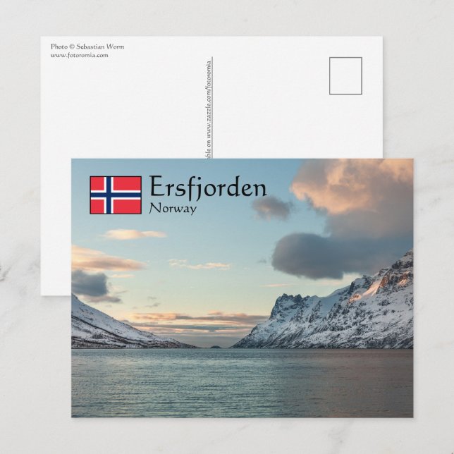 Carte Postale Ersfjorden Norvège (Devant / Derrière)
