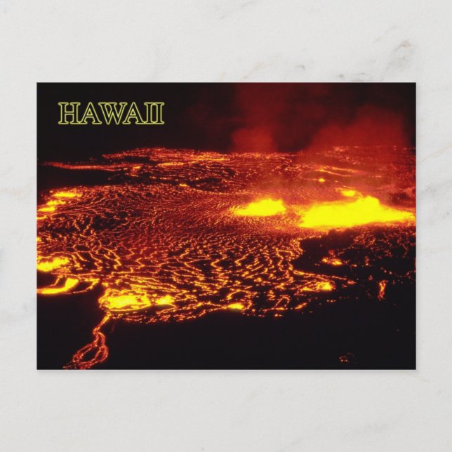 Carte Postale Éruption du Kilauea, parc national des volcans d'H (Devant)