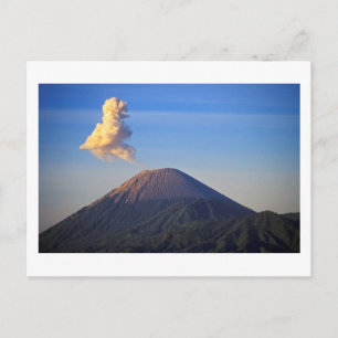 Carte Postale Éruption du volcan du mont Bromo, Indonésie