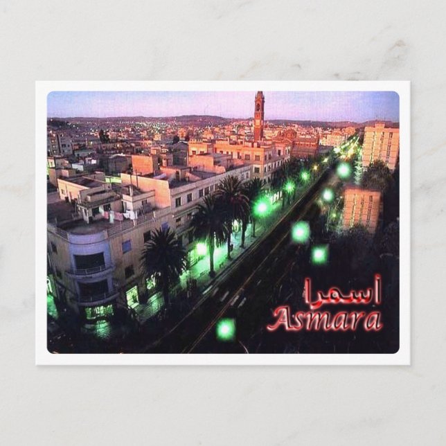 Carte Postale Erythrée - Nuit d'Asmara - (Devant)