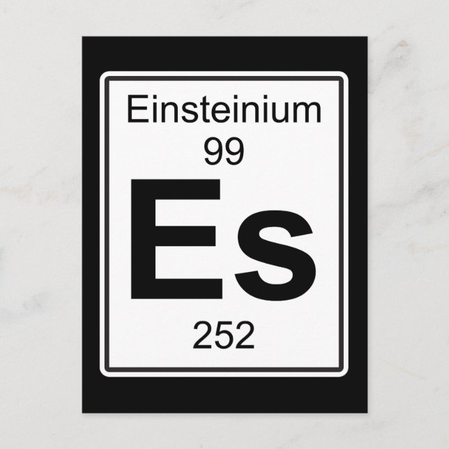 Carte Postale Es - Einsteinium (Devant)