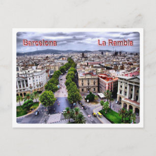 Carte Postale ES Europe - Espagne - Barcelone la Rambla -
