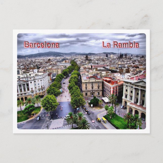 Carte Postale ES Europe - Espagne - Barcelone la Rambla - (Devant)