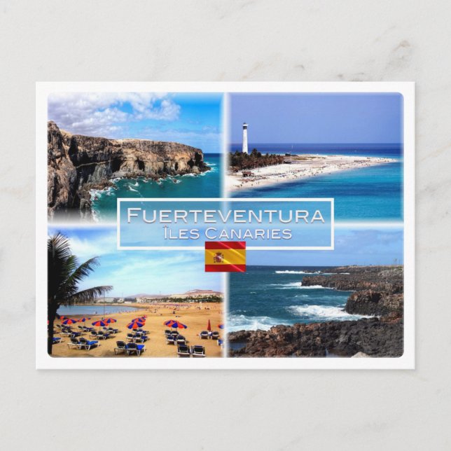 Carte Postale ES Iles Canaries - Fuerteventura - Cuevas de Ajyuy (Devant)
