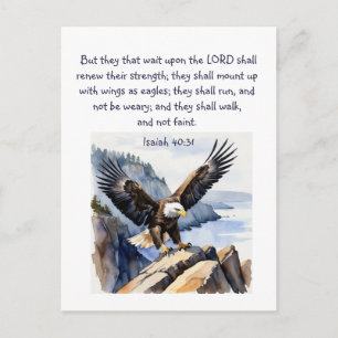 Carte Postale Ésaïe 40:31 Ceux qui attendent sur le Seigneur