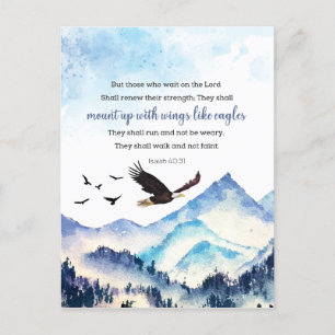 Carte Postale Esaïe 40:31 Monter avec des ailes comme des aigles