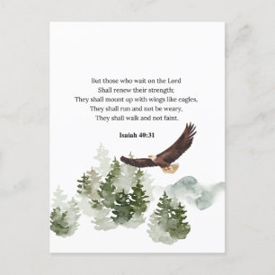 Carte Postale Esaïe 40:31 Monter avec des ailes comme des aigles