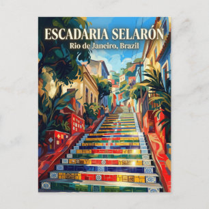 Carte Postale Escadaria Selarón Brésil
