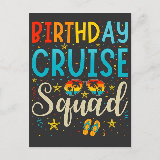 Carte Postale Escadron de croisière d'anniversaire Vacances de c (Devant)