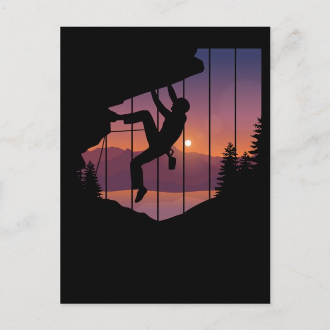 Carte Postale Escalade de roche Hommes Alpinisme (Devant)