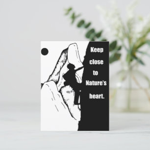 Carte Postale Escalade rocheuse motivationnelle