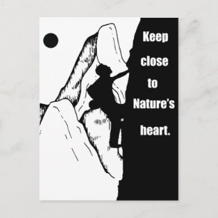 Carte Postale Escalade rocheuse motivationnelle