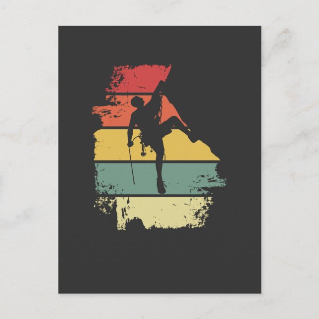 Carte Postale Escalade rocheuse Vintage (Devant)