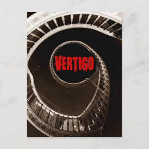 Carte Postale Escalier circulaire foncé Vertigo Hitchcock